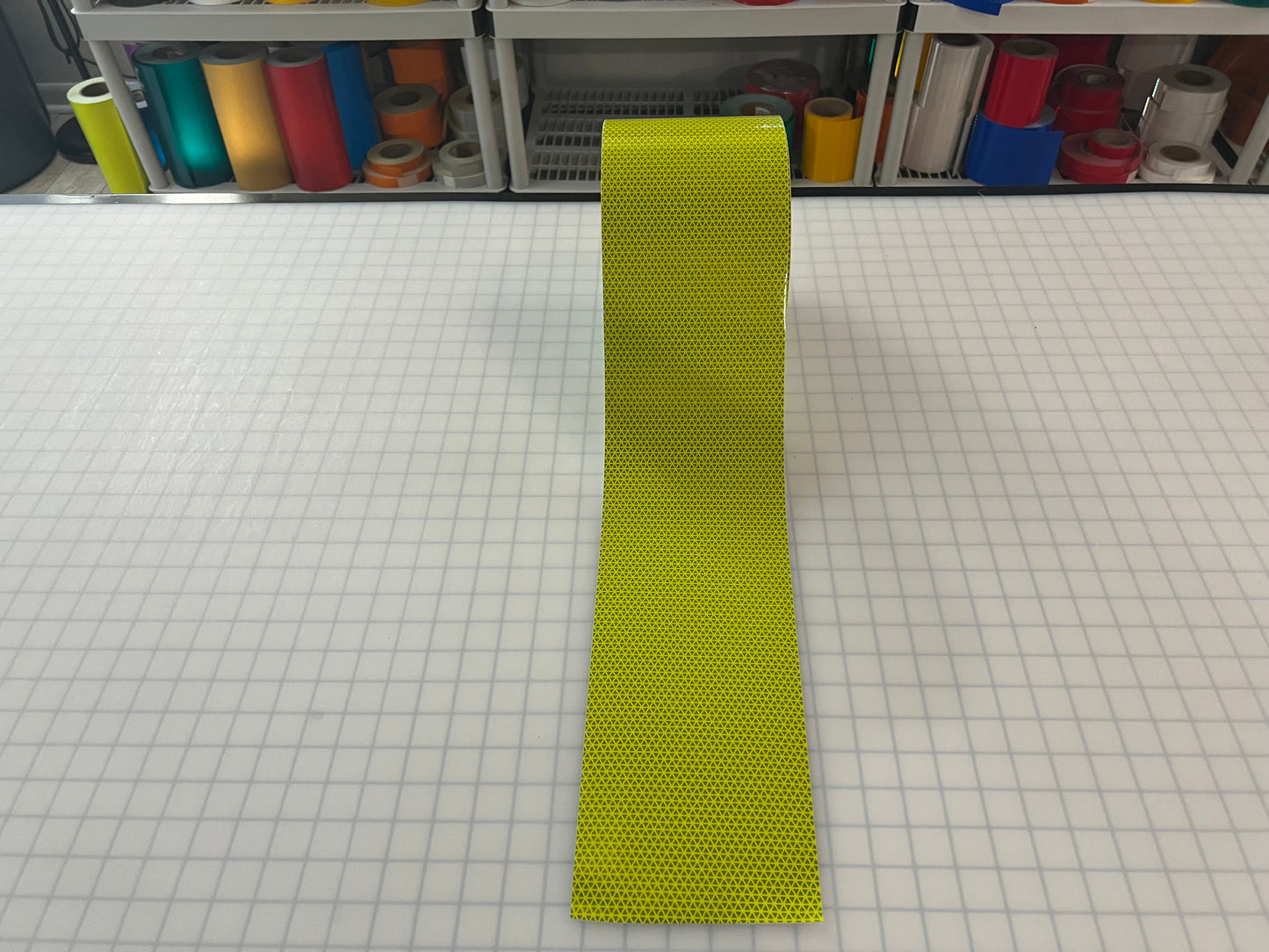 6" Inch Oralite V98 Fluorescent Lime Prismatic Reflective Tape