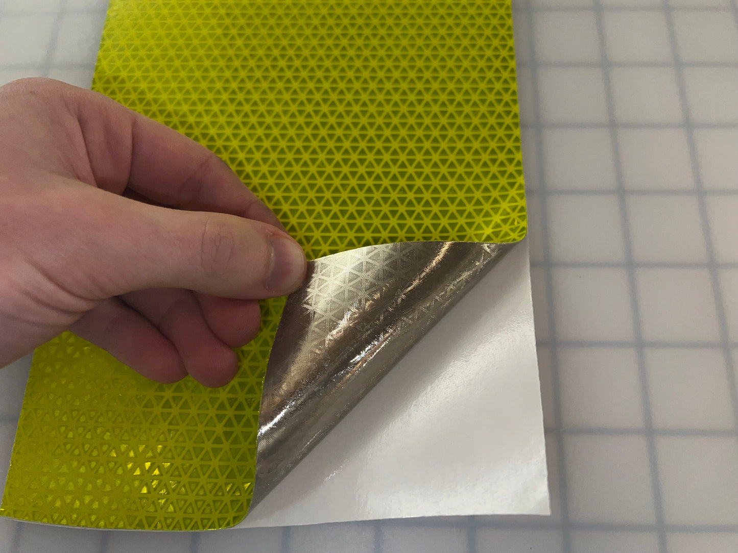 6" Inch Oralite V98 Fluorescent Lime Prismatic Reflective Tape