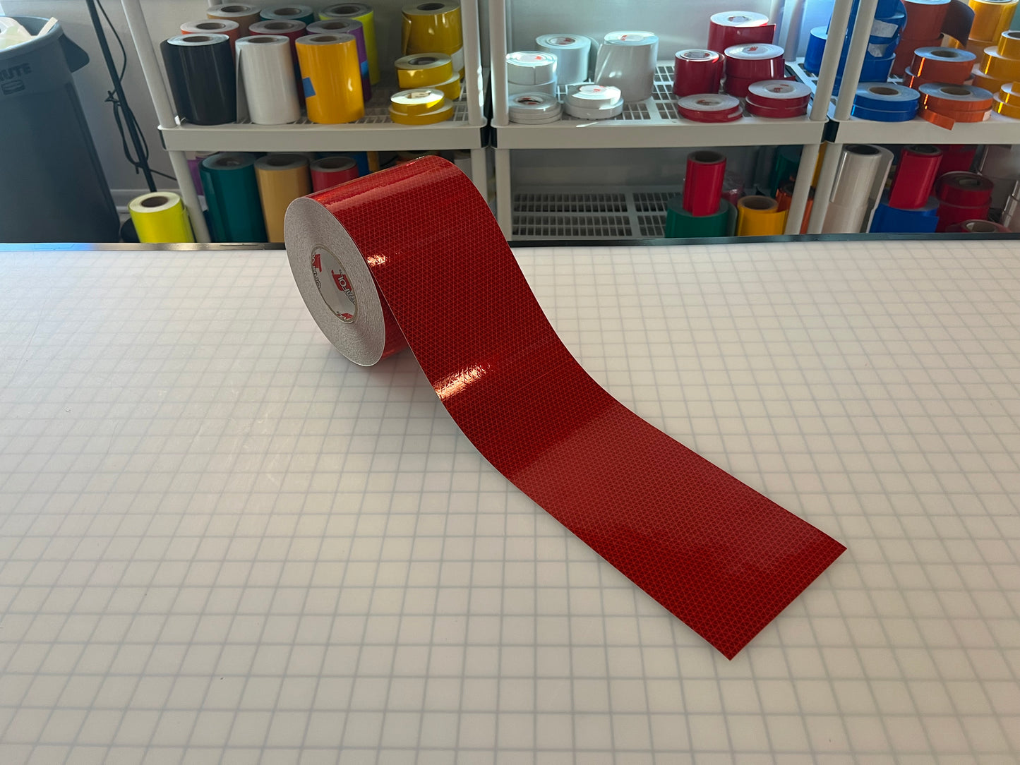 6" Inch Oralite V98 Red Prismatic Reflective Tape