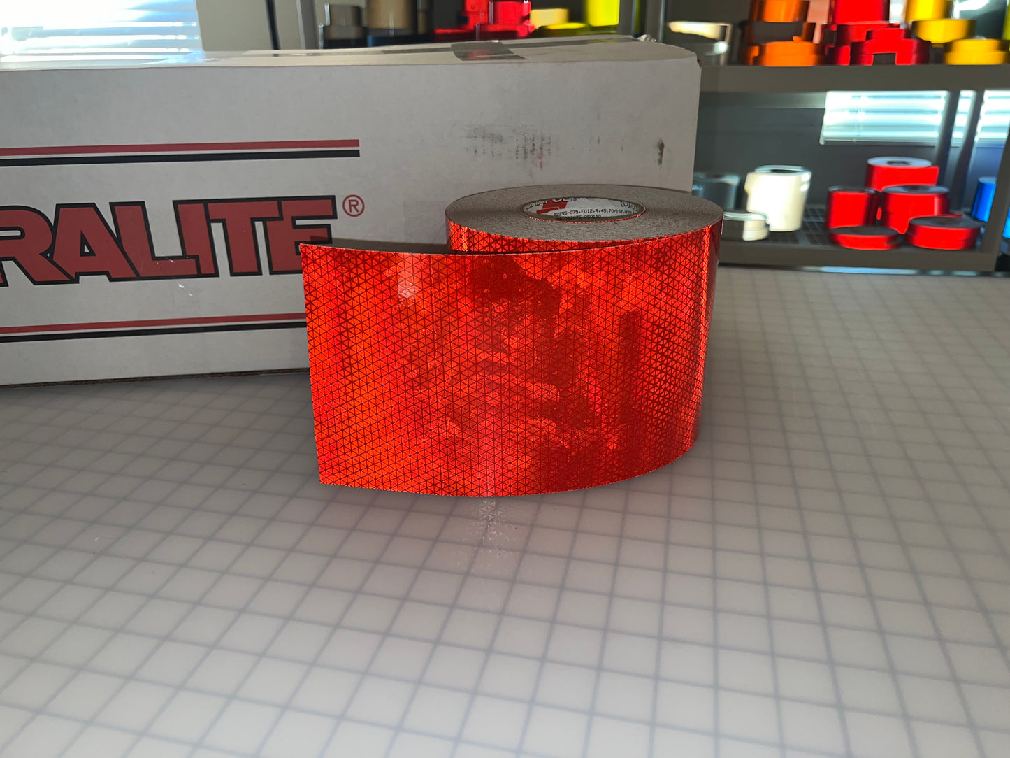 6" Inch Oralite V98 Red Prismatic Reflective Tape