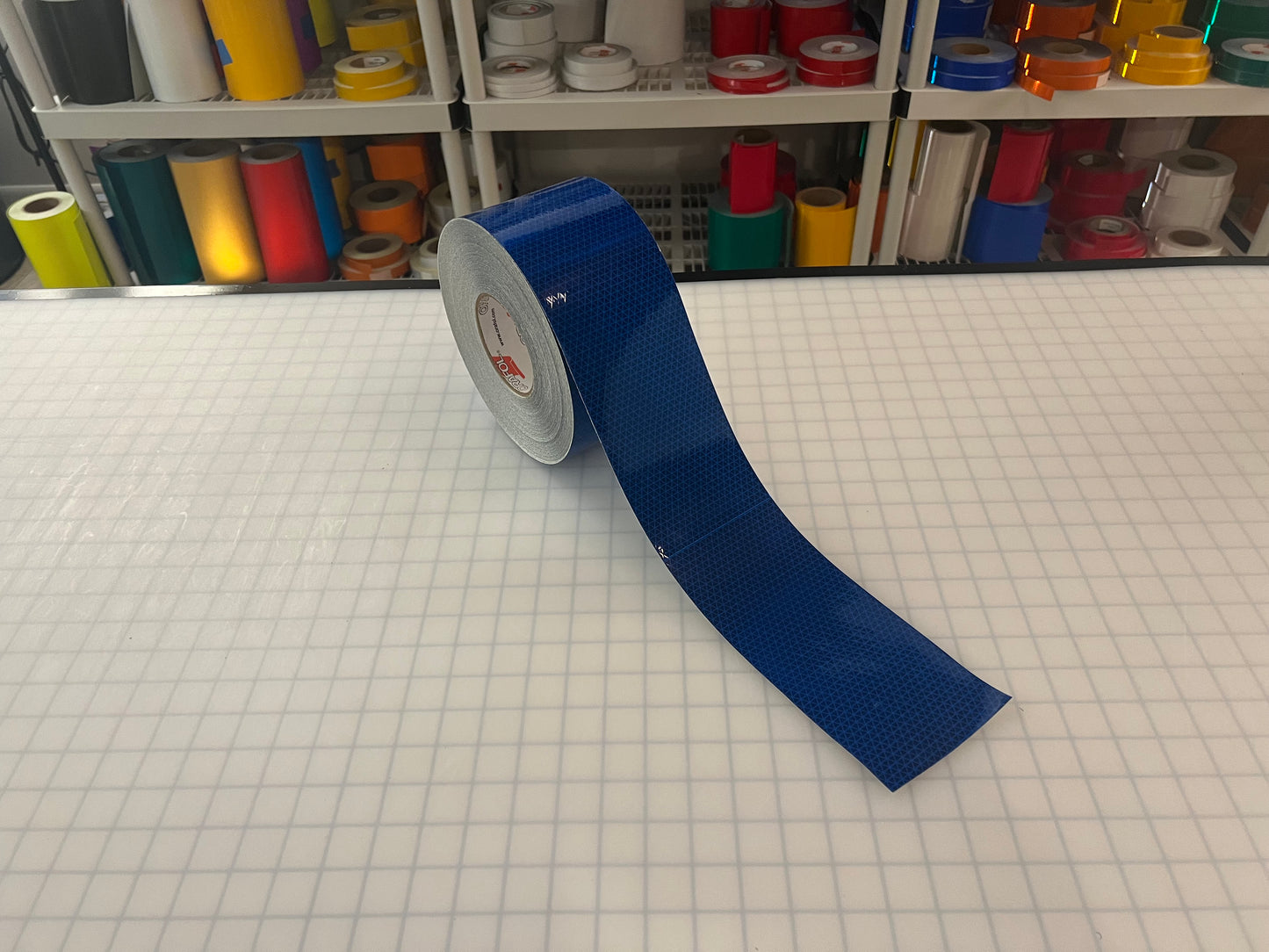4" Inch Oralite V98 Blue Prismatic Reflective Tape
