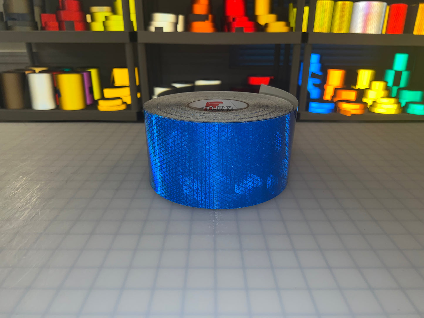 4" Inch Oralite V98 Blue Prismatic Reflective Tape