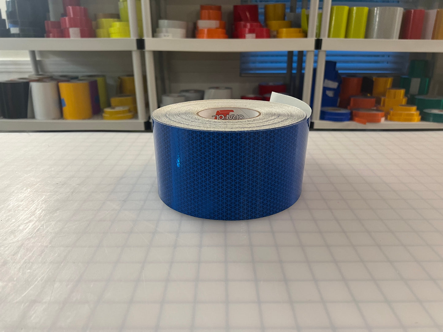4" Inch Oralite V98 Blue Prismatic Reflective Tape