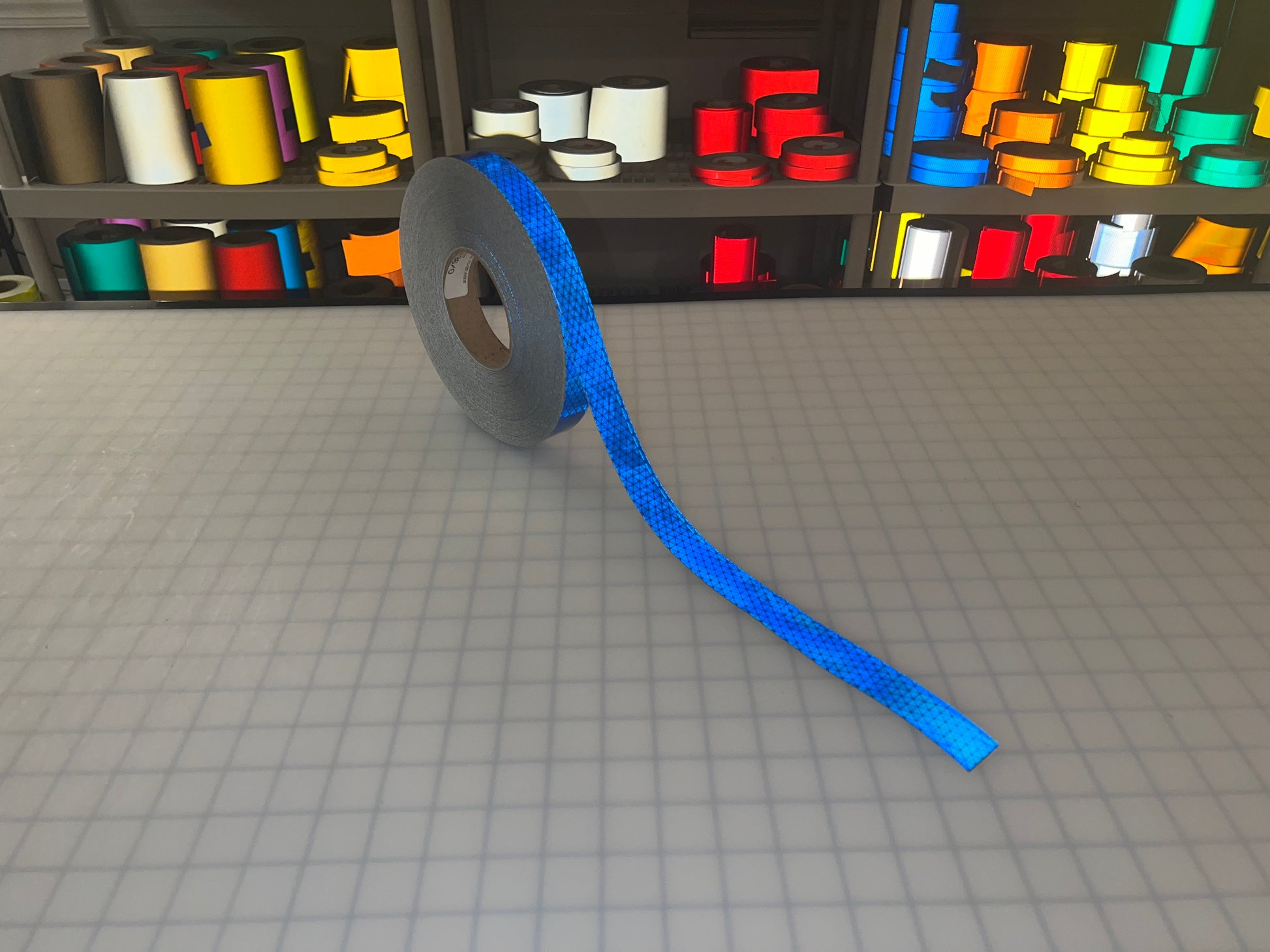 1" Inch Oralite V98 Blue Prismatic Reflective Tape - Reflective Pro
