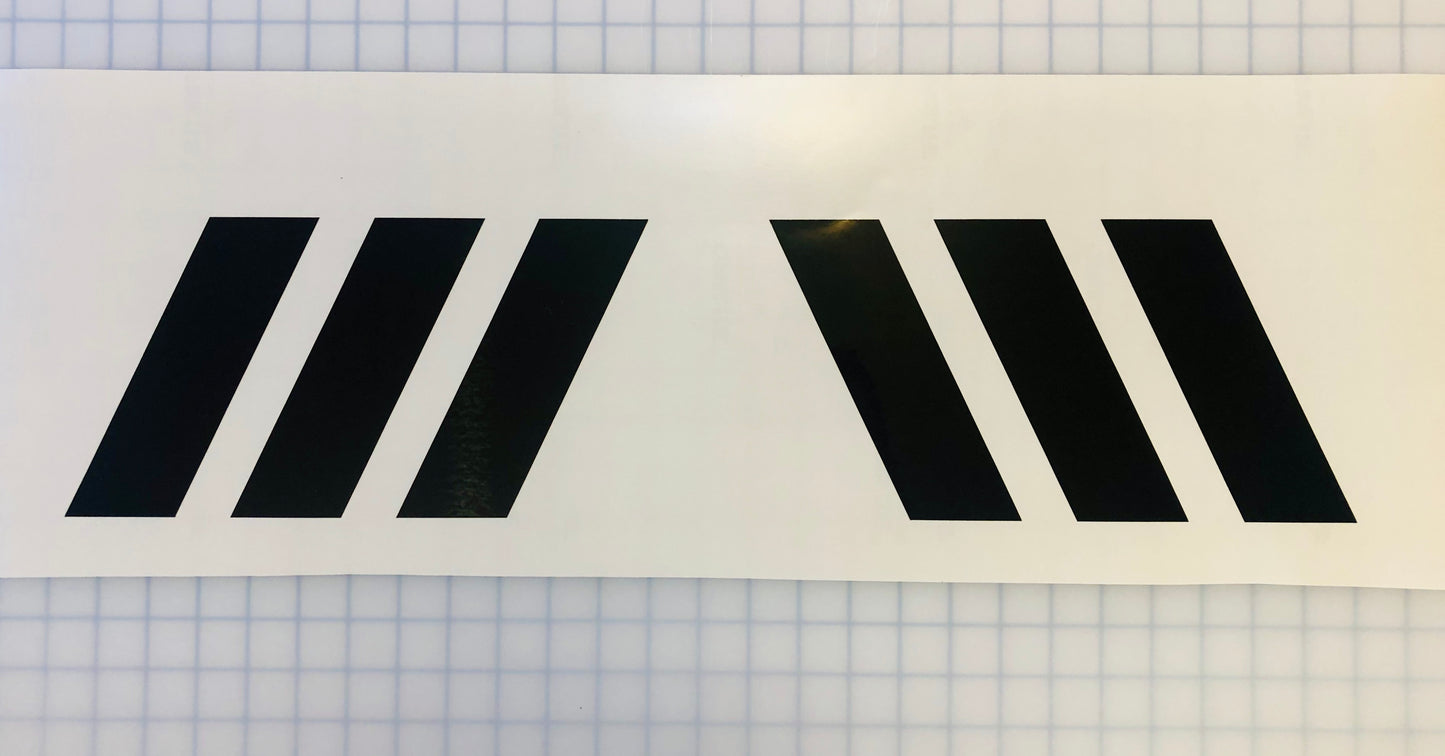 Reflective Shadow Chevrons Police Style (2x 3 Piece 6" x 12") - Reflective Pro