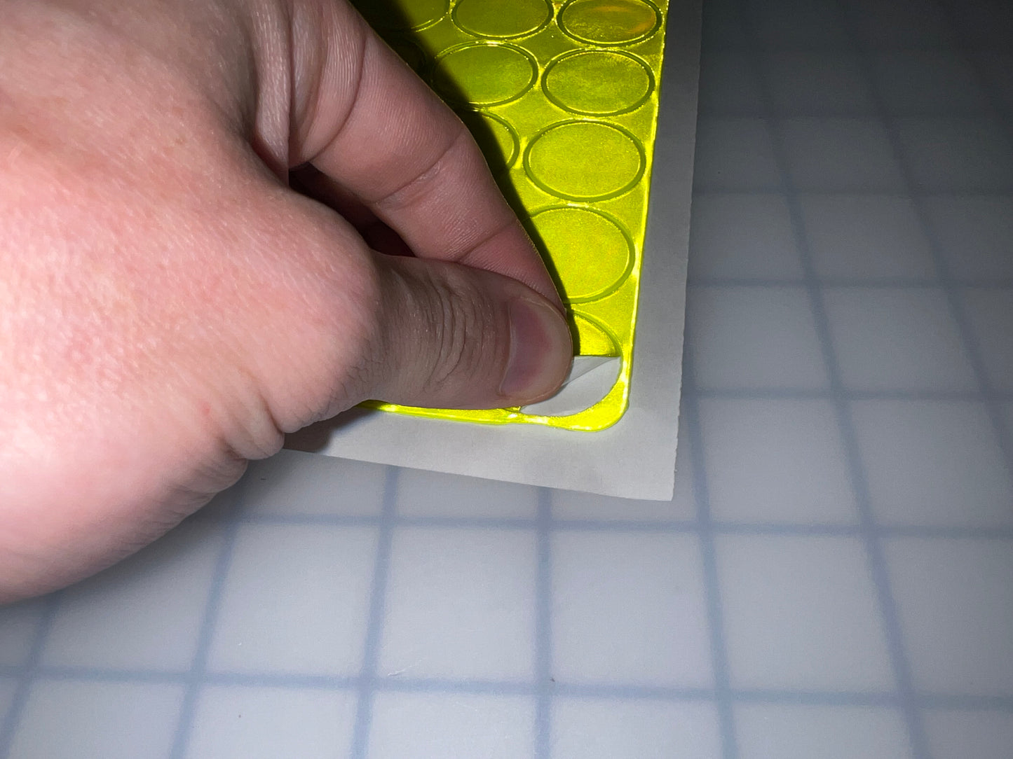 Oralite Reflective 1" Fluorescent Lime Hot Dots (64 Circles Per Sheet) - Reflective Pro