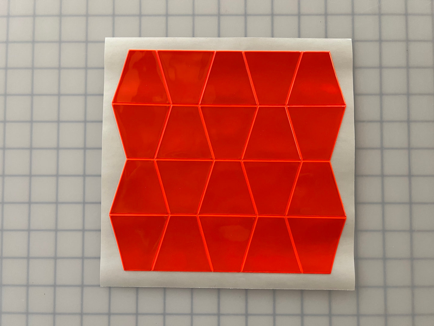 Oralite Reflective 2" Fluorescent Red Orange Trapezoids Hot Dots (20 Per Sheet) - Reflective Pro