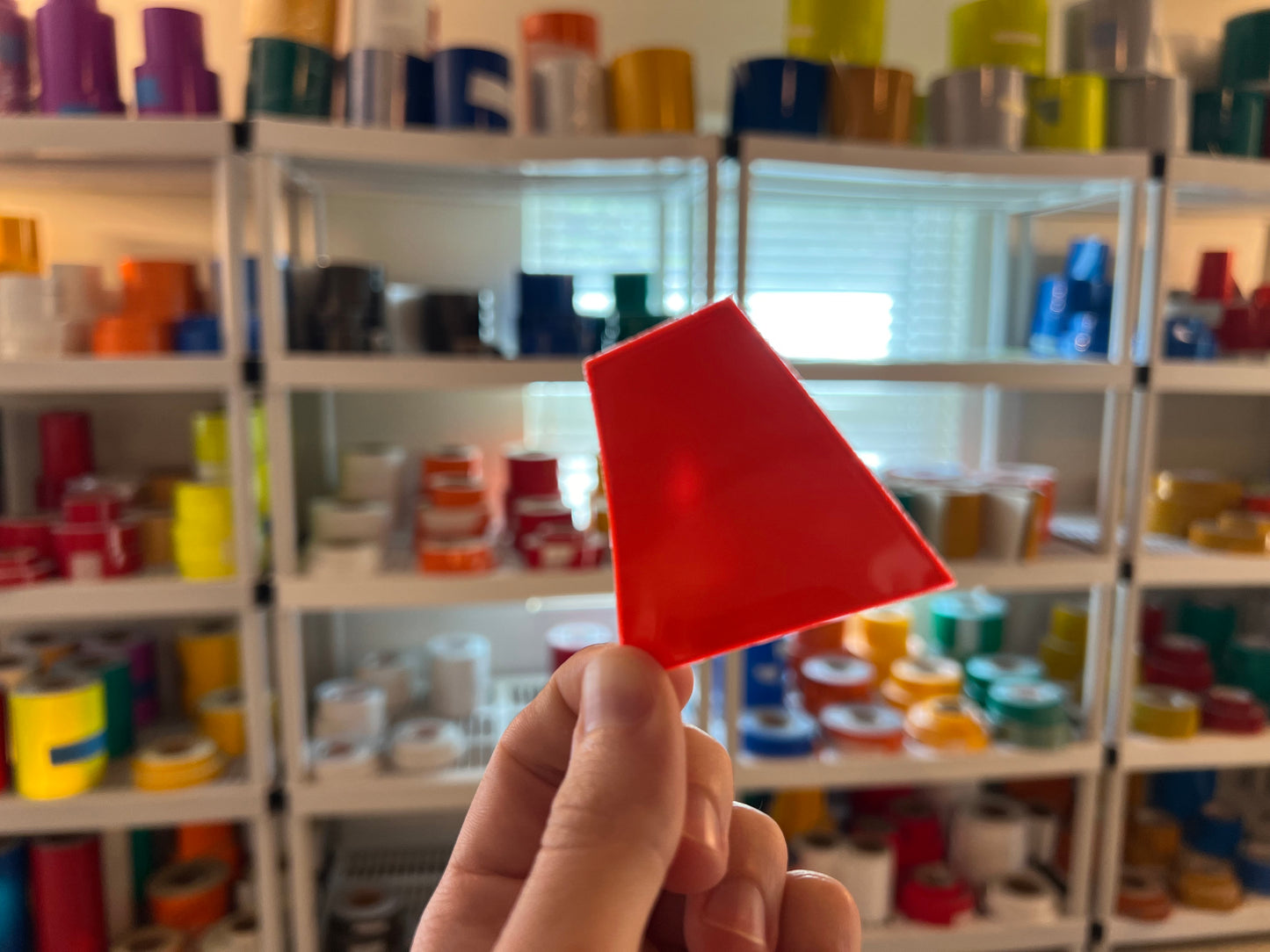 Oralite Reflective 2" Fluorescent Red Orange Trapezoids Hot Dots (20 Per Sheet) - Reflective Pro