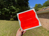 Oralite Reflective 2" Fluorescent Red Orange Trapezoids Hot Dots (20 Per Sheet) - Reflective Pro