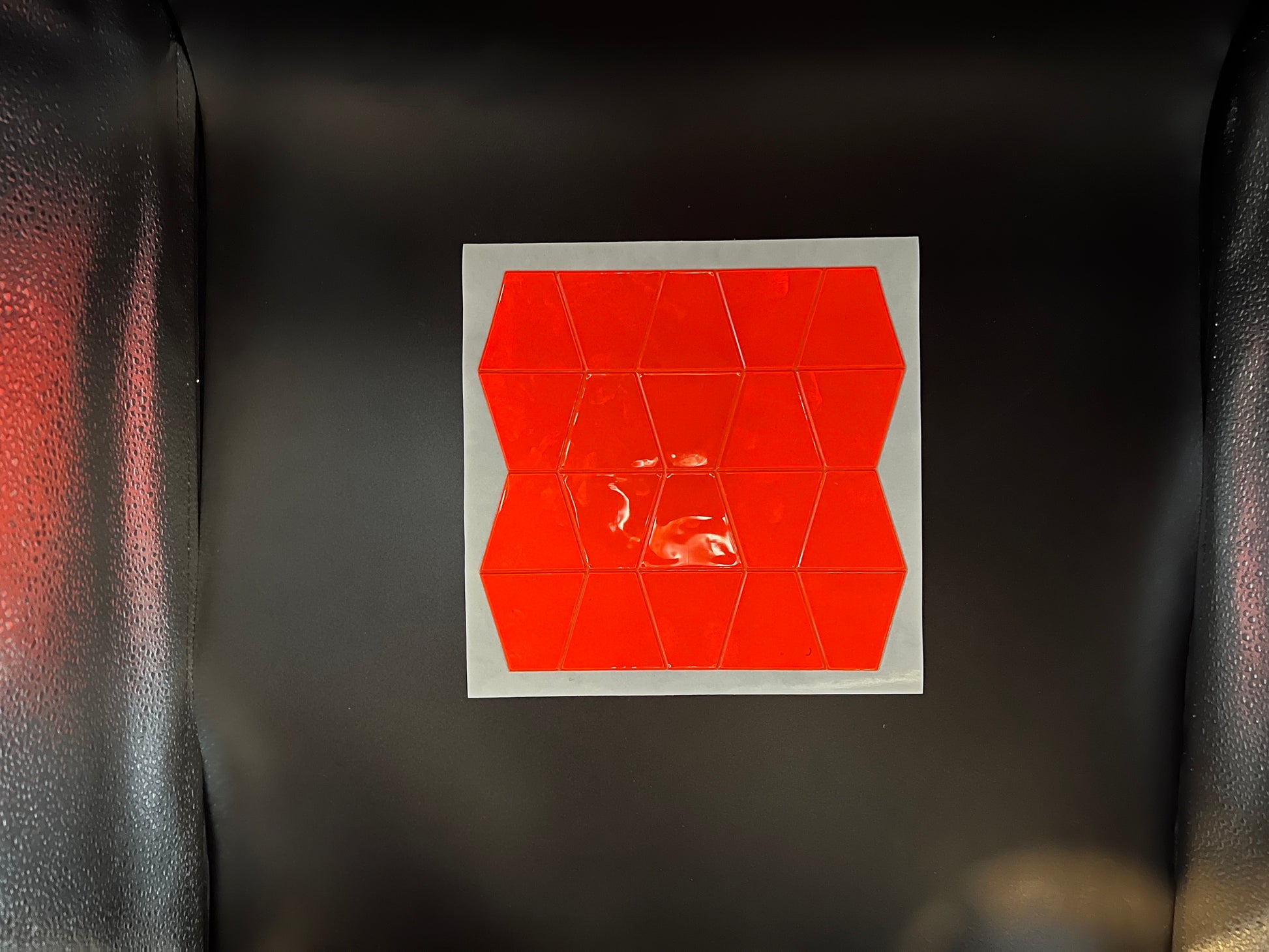Oralite Reflective 2" Fluorescent Red Orange Trapezoids Hot Dots (20 Per Sheet) - Reflective Pro