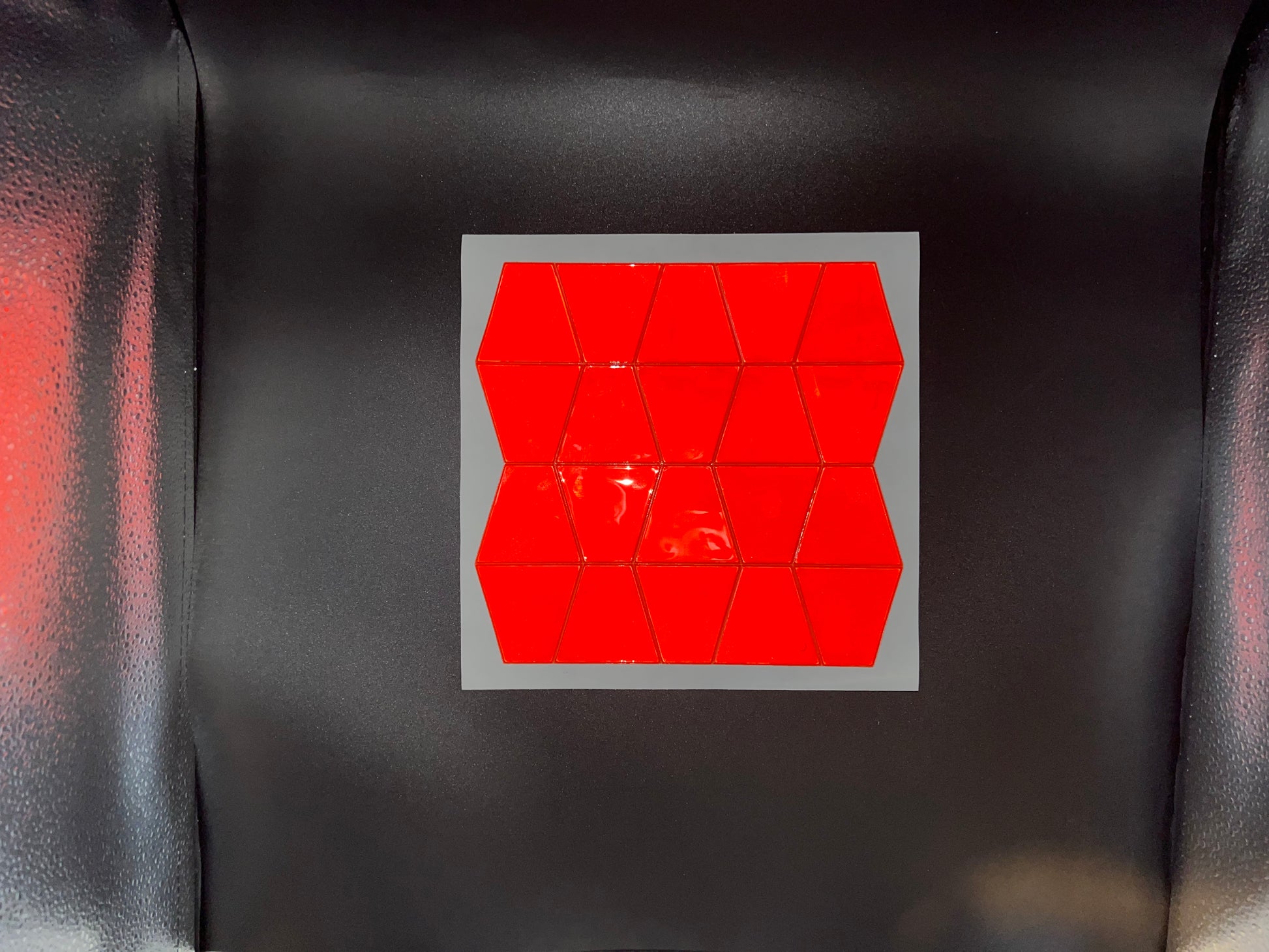 Oralite Reflective 2" Fluorescent Red Orange Trapezoids Hot Dots (20 Per Sheet) - Reflective Pro