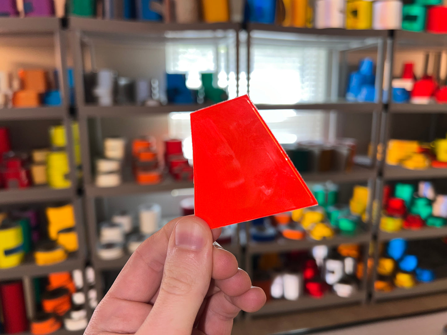 Oralite Reflective 2" Fluorescent Red Orange Trapezoids Hot Dots (20 Per Sheet) - Reflective Pro