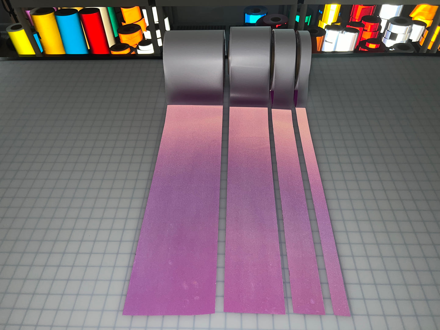 Iron On Purple Reflective Fabric 1" 2" 4" 6" - Reflective Pro