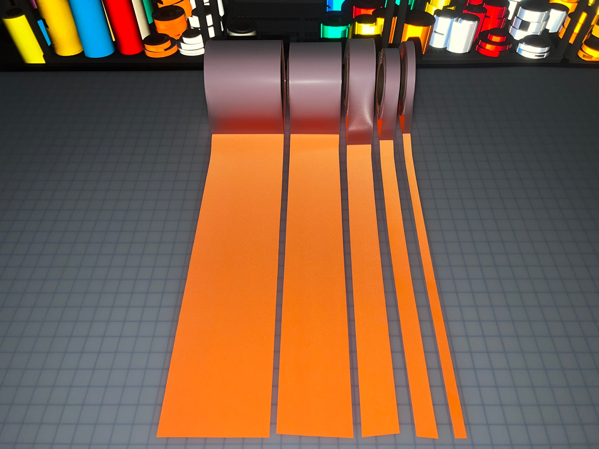 Iron On Orange Reflective Fabric 0.75" 1" 2" 4" 6" - Reflective Pro
