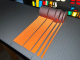 Iron On Orange Reflective Fabric 0.75" 1" 2" 4" 6" - Reflective Pro