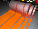 Iron On Orange Reflective Fabric 0.75" 1" 2" 4" 6" - Reflective Pro