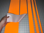 Iron On Orange Reflective Fabric 0.75" 1" 2" 4" 6" - Reflective Pro