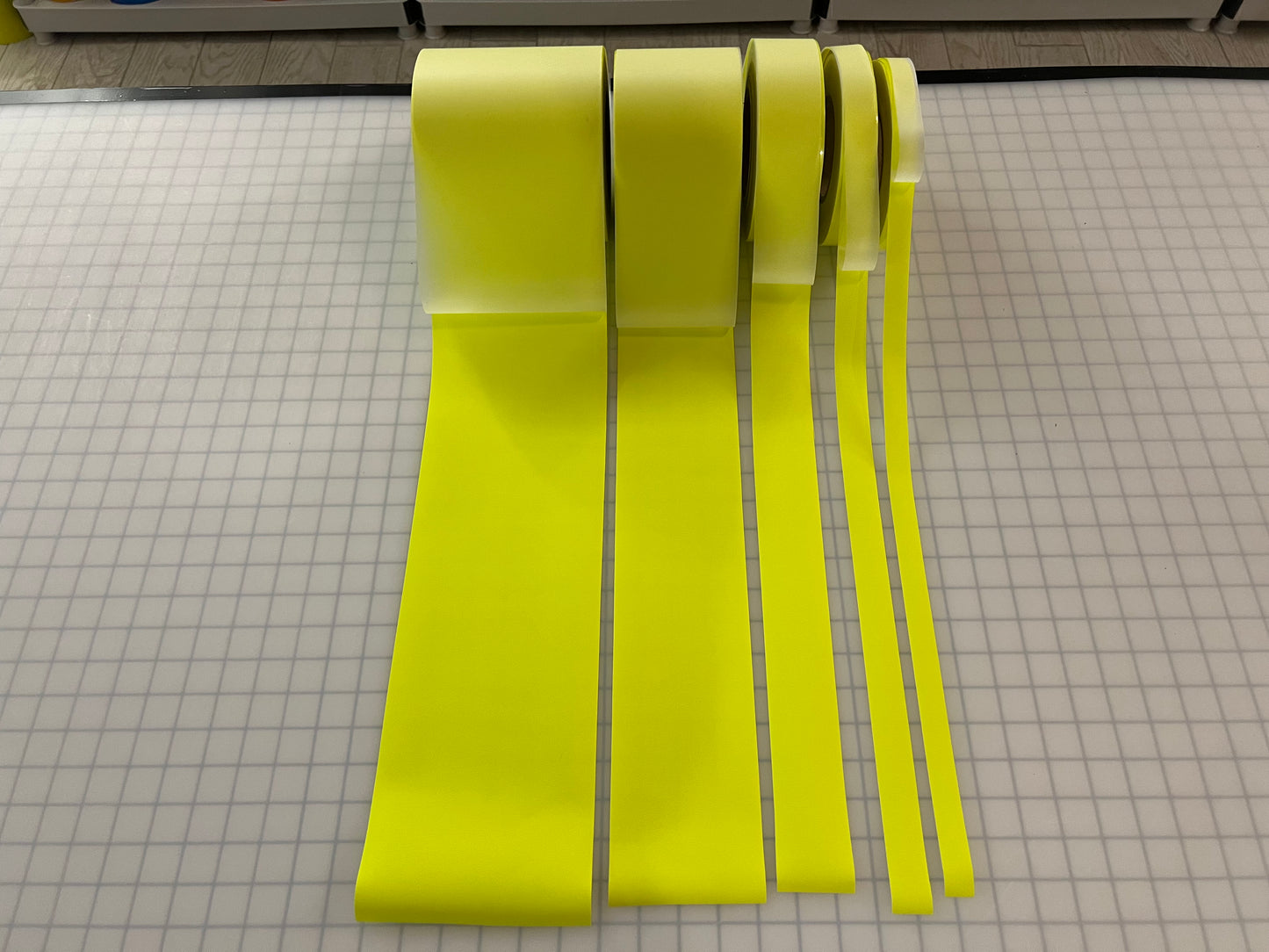Iron On Fluorescent Lime Reflective Fabric 0.75" 1" 2" 4" 6" - Reflective Pro