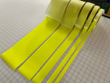 Iron On Fluorescent Lime Reflective Fabric 0.75" 1" 2" 4" 6" - Reflective Pro