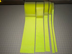 Iron On Fluorescent Lime Reflective Fabric 0.75" 1" 2" 4" 6" - Reflective Pro