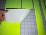 Iron On Fluorescent Lime Reflective Fabric 0.75" 1" 2" 4" 6" - Reflective Pro