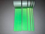 Iron On Green Reflective Fabric 0.75" 1" 2" 4" 6" - Reflective Pro