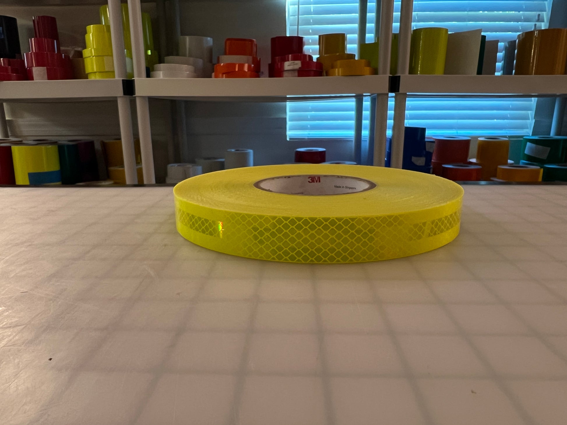1" Inch Fluorescent Lime Reflective Tape 3M 3930 HIP - Reflective Pro