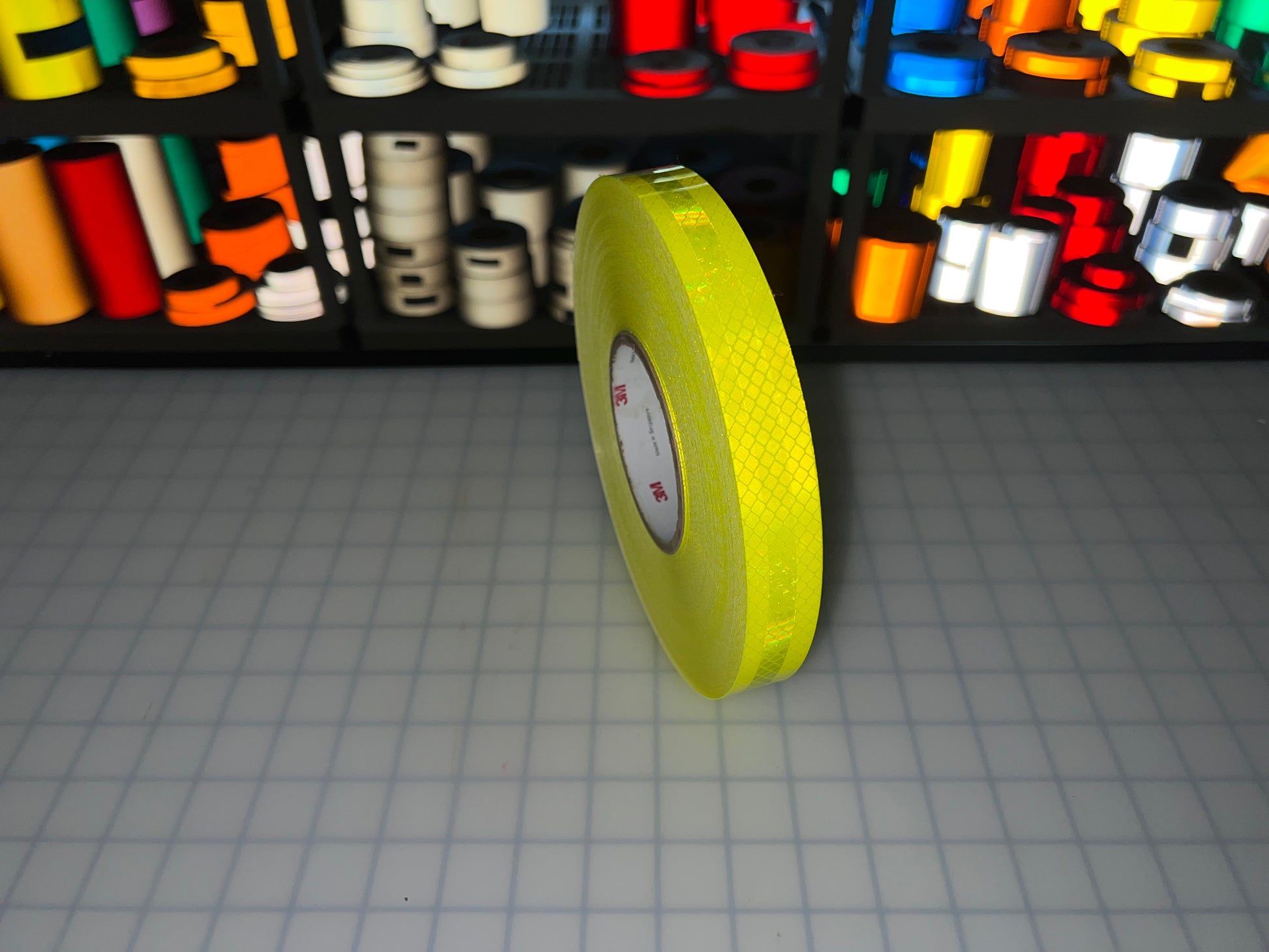1" Inch Fluorescent Lime Reflective Tape 3M 3930 HIP - Reflective Pro