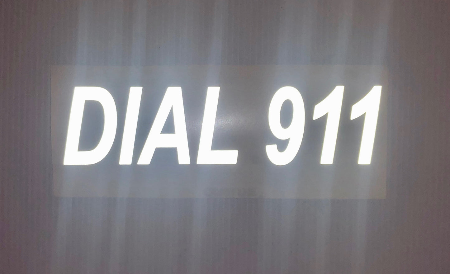 "DIAL 911" 3"x12" Reflective Decal Italic - Reflective Pro