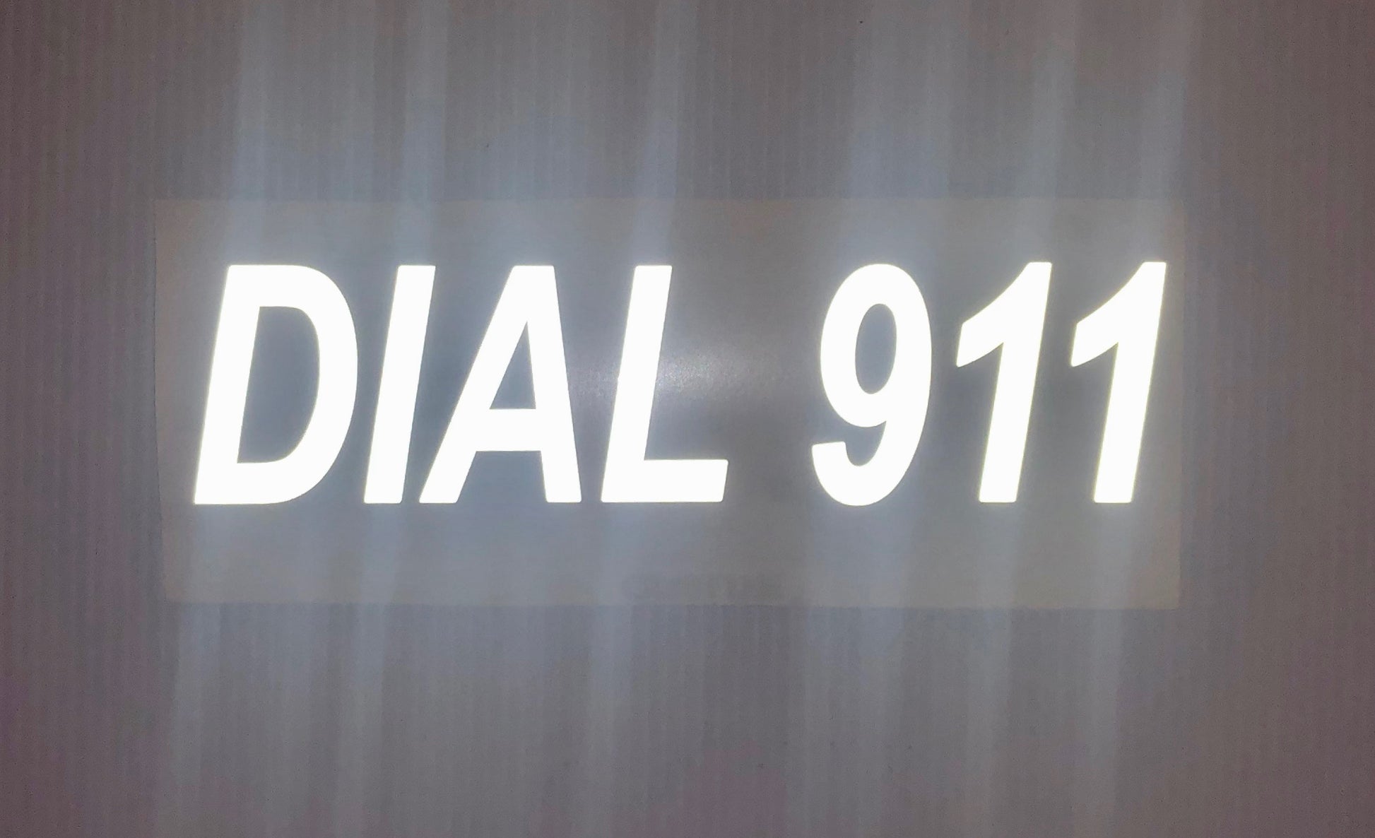 "DIAL 911" 3"x12" Reflective Decal Italic - Reflective Pro