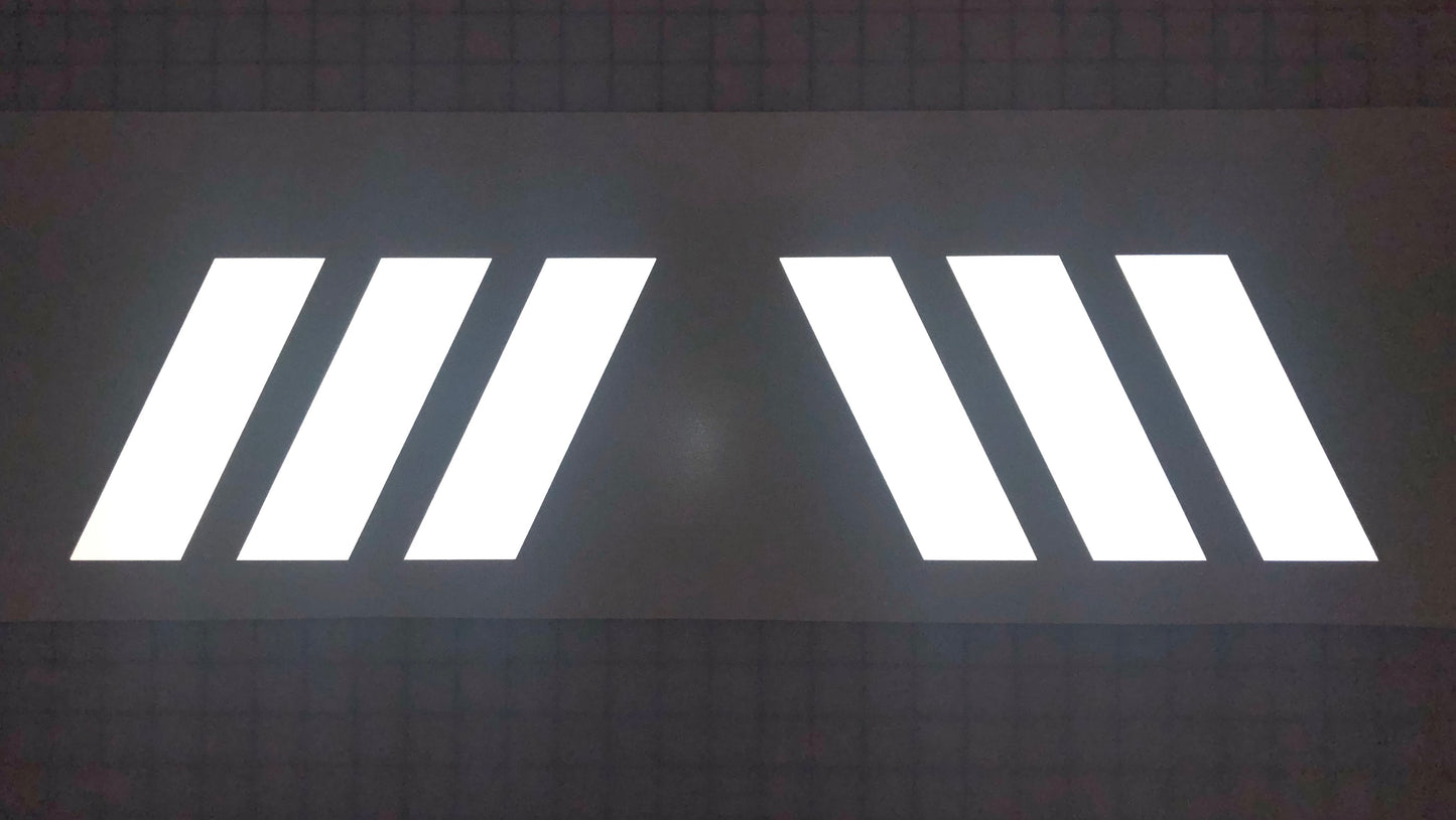 Reflective Shadow Chevrons Police Style (2x 3 Piece 6" x 12") - Reflective Pro