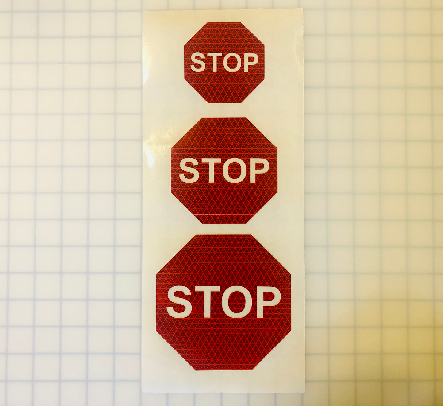 Reflective Prismatic "Stop Sign" Sticker Oralite V98 - Reflective Pro