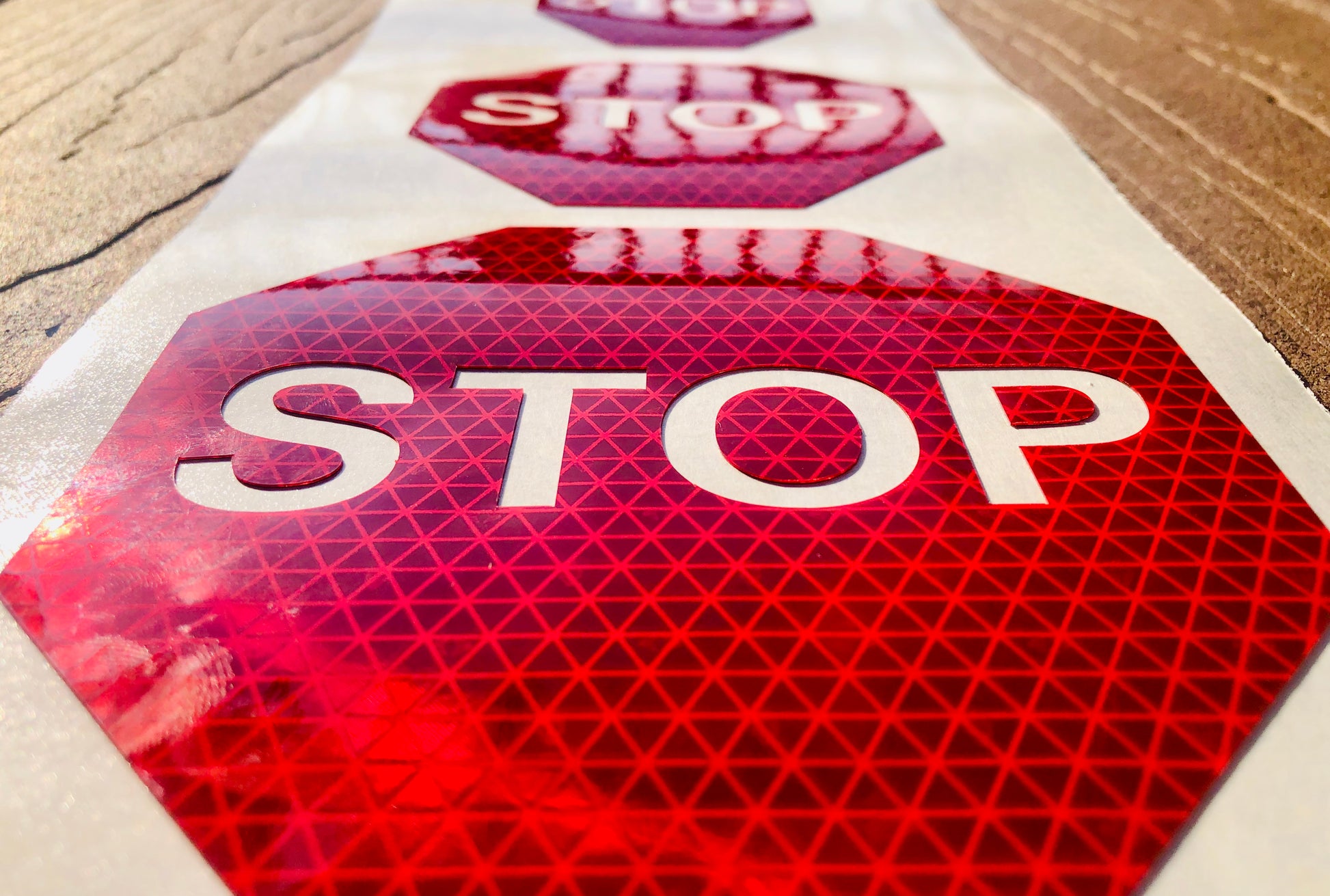 Reflective Prismatic "Stop Sign" Sticker Oralite V98 - Reflective Pro
