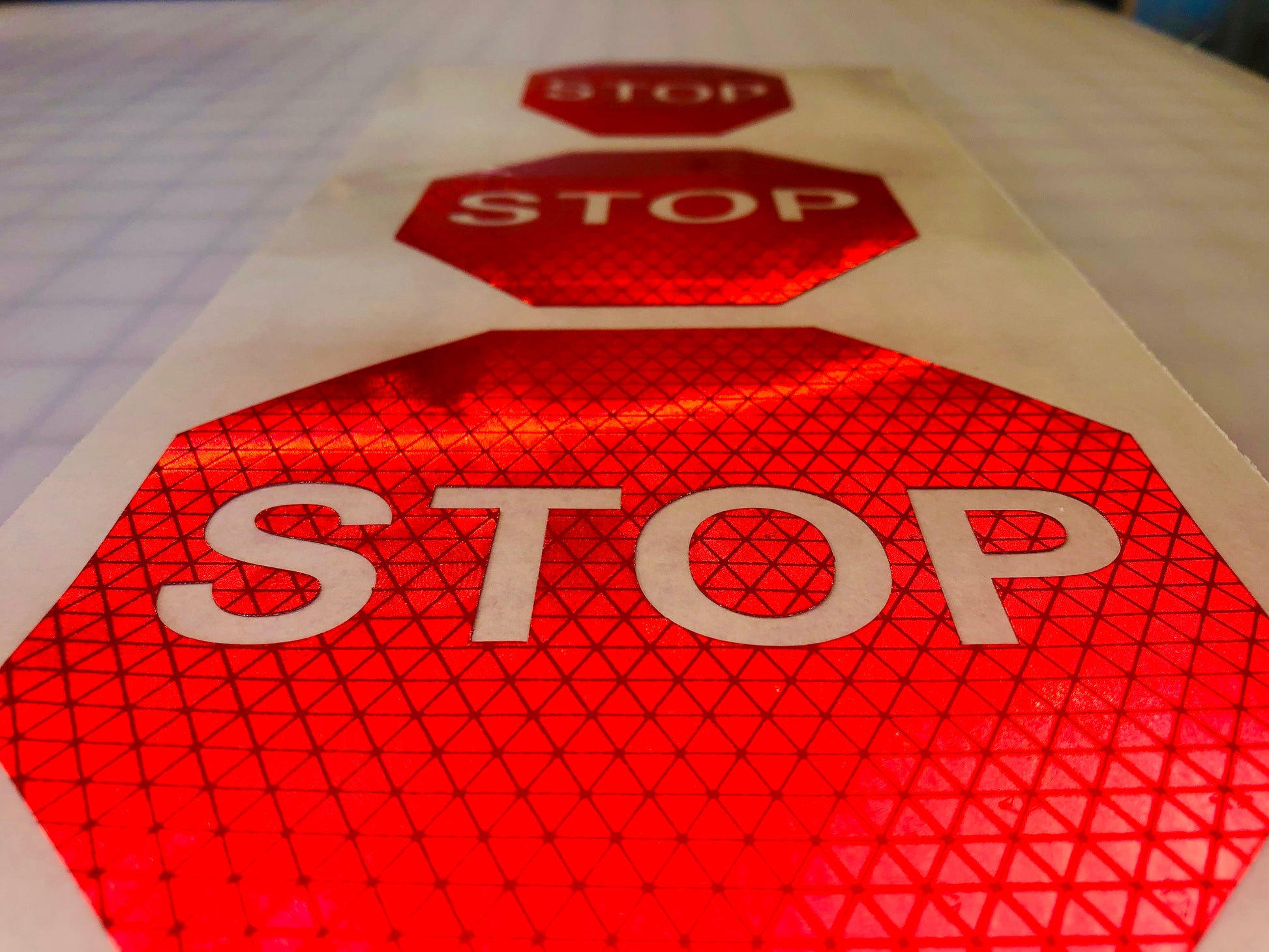 Reflective Prismatic "Stop Sign" Sticker Oralite V98 - Reflective Pro