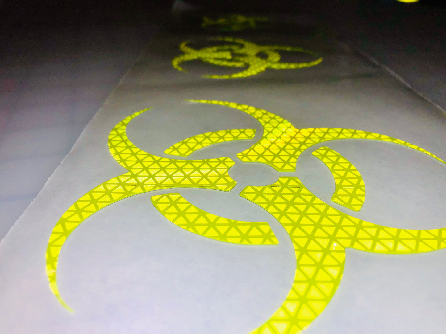 Reflective Prismatic "Biohazard" Sticker Oralite V98 - Reflective Pro