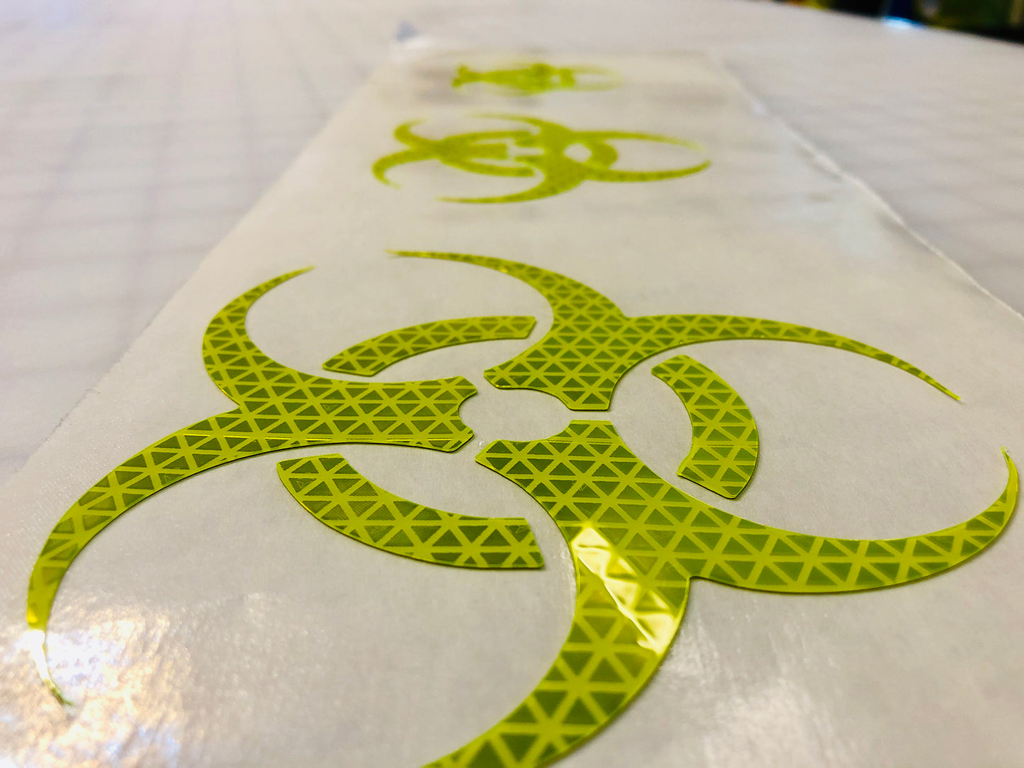 Reflective Prismatic "Biohazard" Sticker Oralite V98 - Reflective Pro