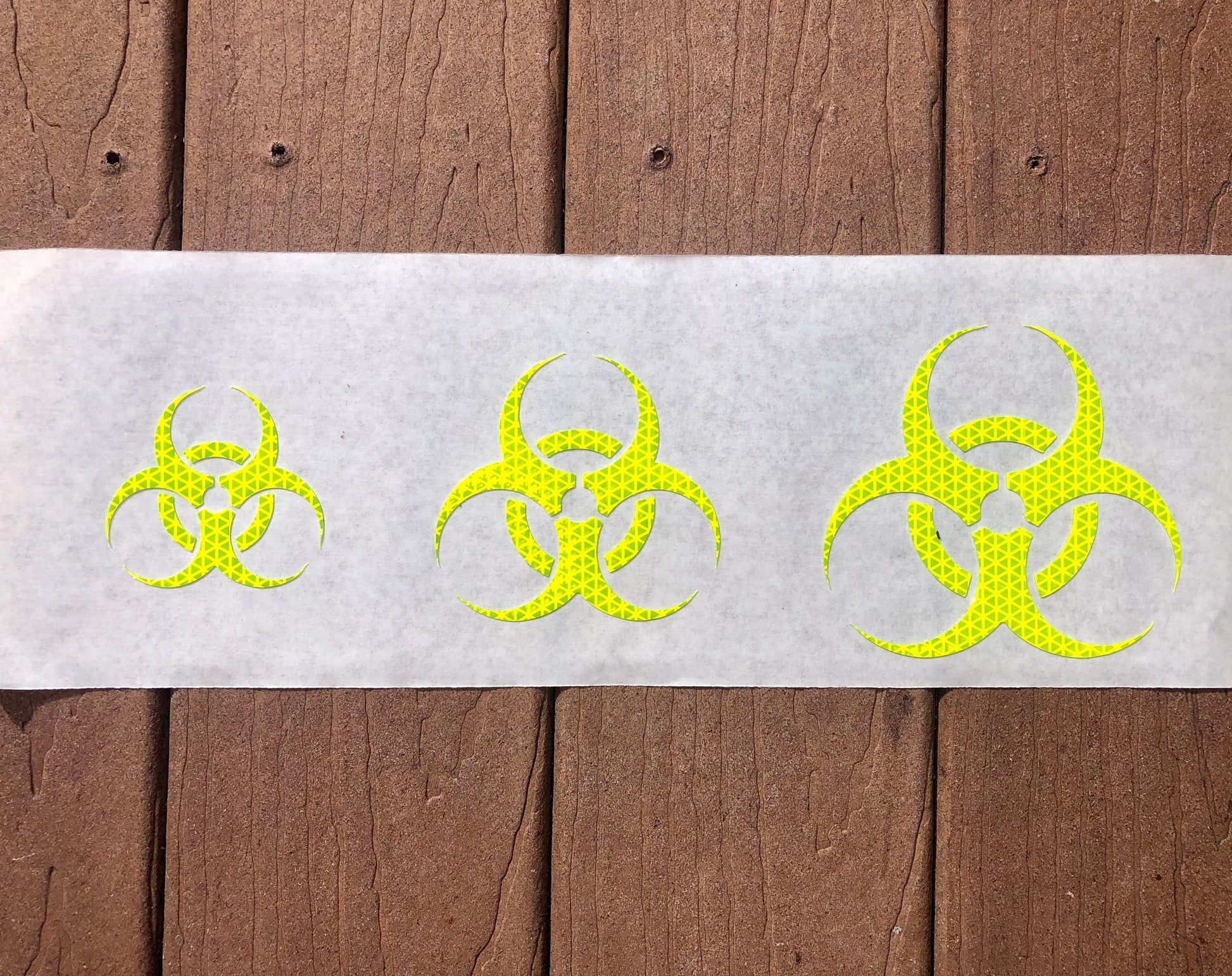 Reflective Prismatic "Biohazard" Sticker Oralite V98 - Reflective Pro