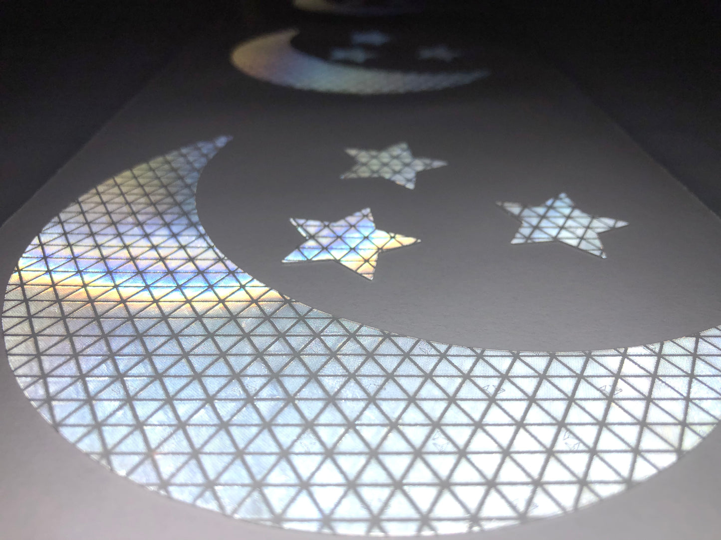 Reflective Prismatic "Moon & Stars" Sticker Oralite V98