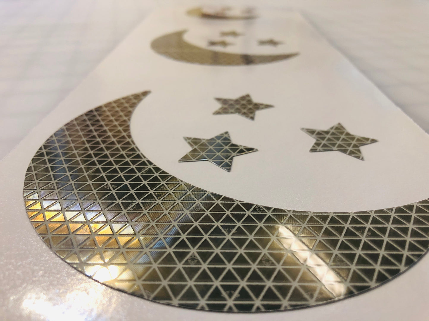 Reflective Prismatic "Moon & Stars" Sticker Oralite V98