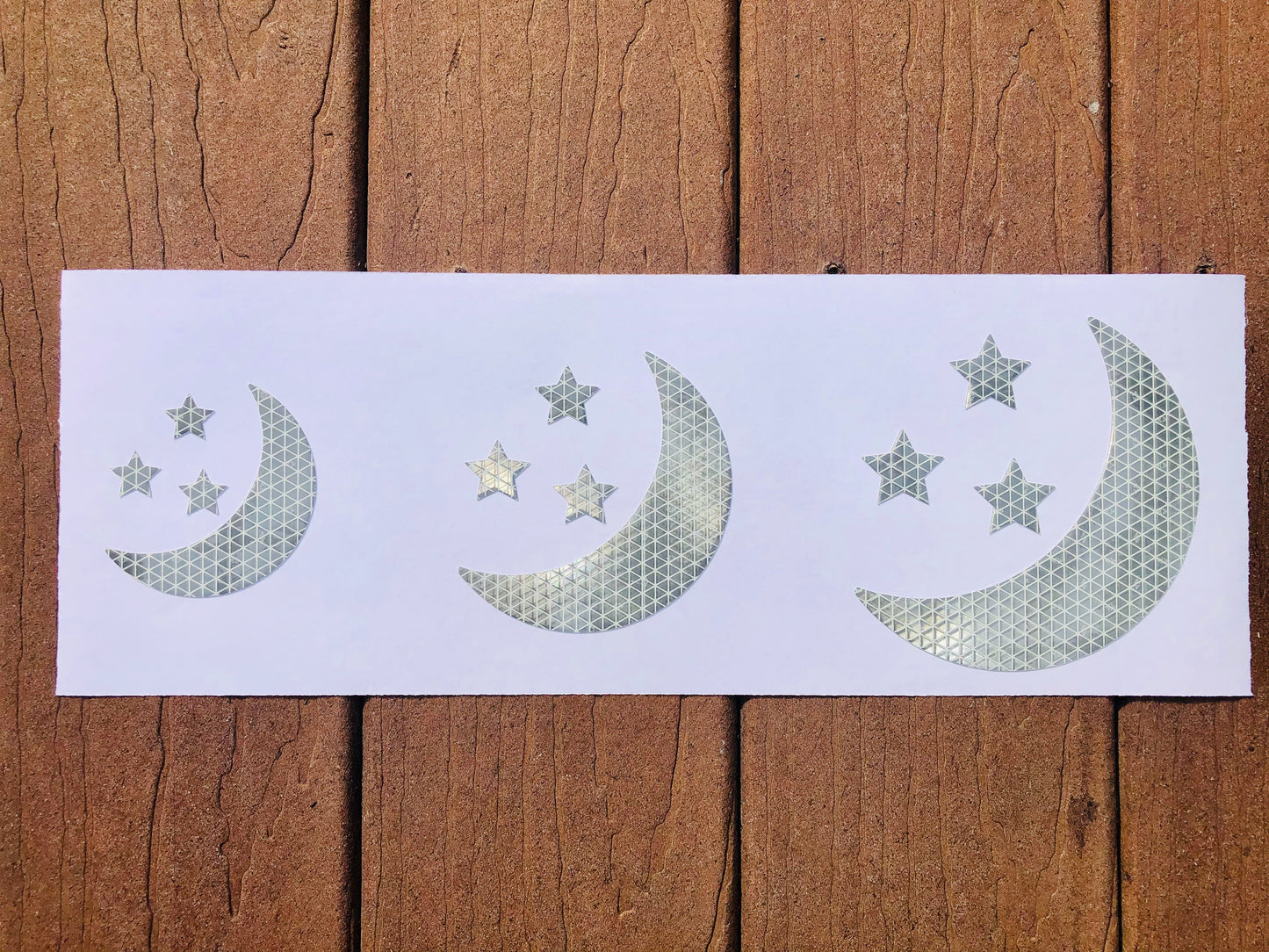 Reflective Prismatic "Moon & Stars" Sticker Oralite V98
