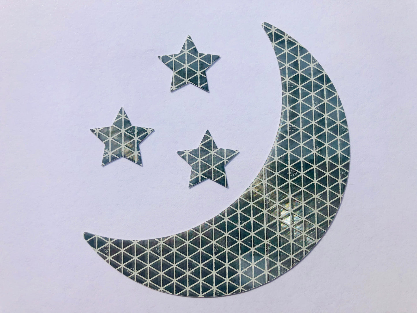 Reflective Prismatic "Moon & Stars" Sticker Oralite V98