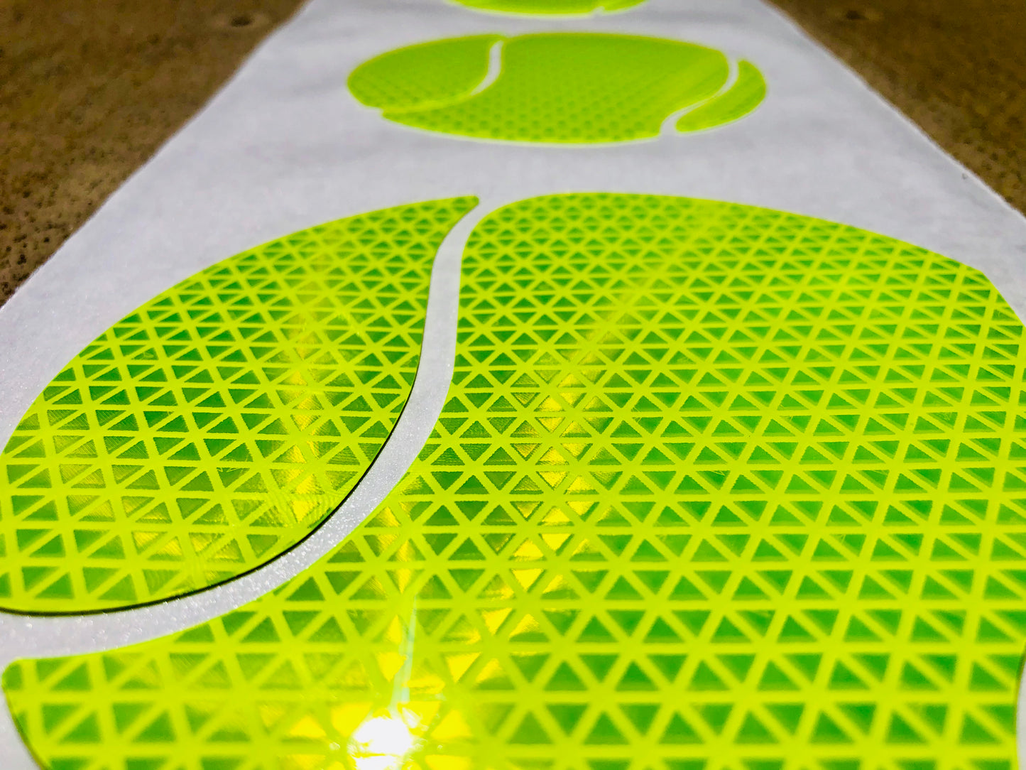 Reflective Prismatic "Tennis Ball" Sticker Oralite V98
