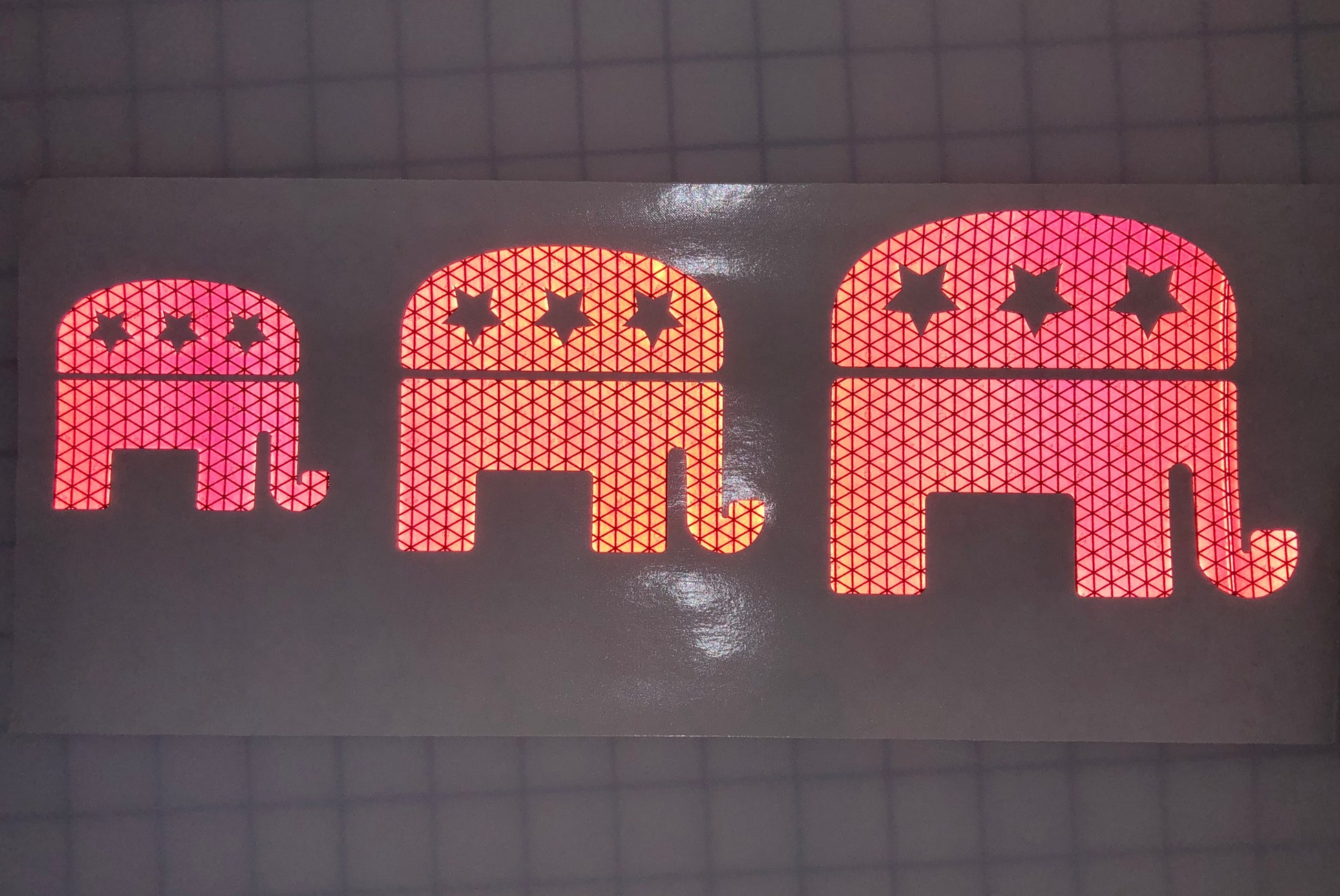 Reflective Prismatic "RNC Elephant" Sticker Oralite V98 - Reflective Pro