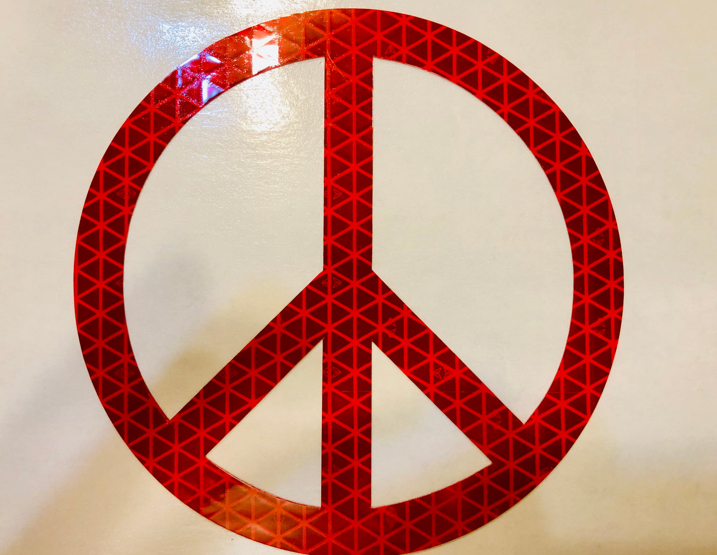 Reflective Prismatic "Peace Sign" Sticker Oralite V98 - Reflective Pro