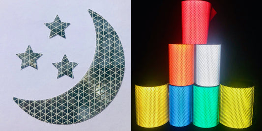 Reflective Prismatic "Moon & Stars" Sticker Oralite V98