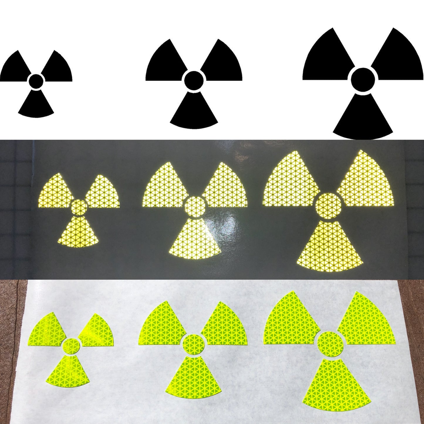 Reflective Prismatic "Radiation" Sticker Oralite V98