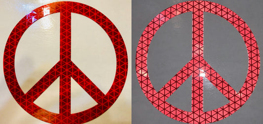 Reflective Prismatic "Peace Sign" Sticker Oralite V98 - Reflective Pro