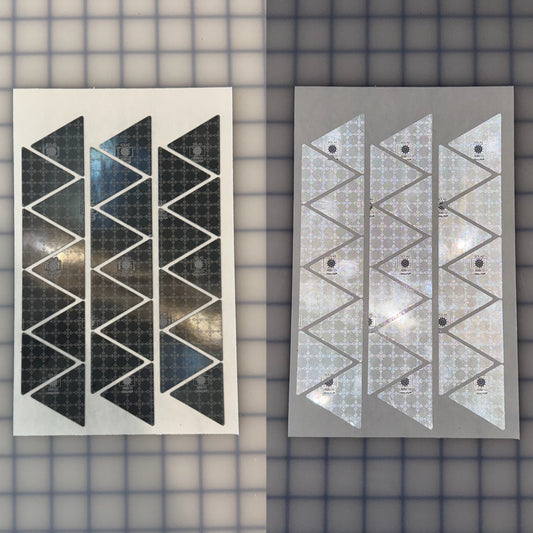 27 Oralite Reflective 1.5" SOLAS Triangles - Reflective Pro