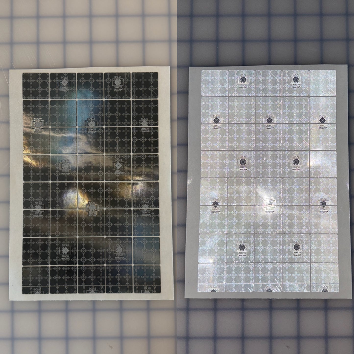 40 Oralite Reflective 1" SOLAS Squares - Reflective Pro