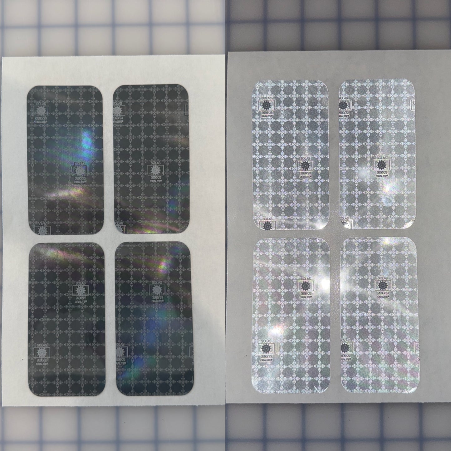 4 Oralite Reflective 2" x 4" SOLAS Rectangles - Reflective Pro